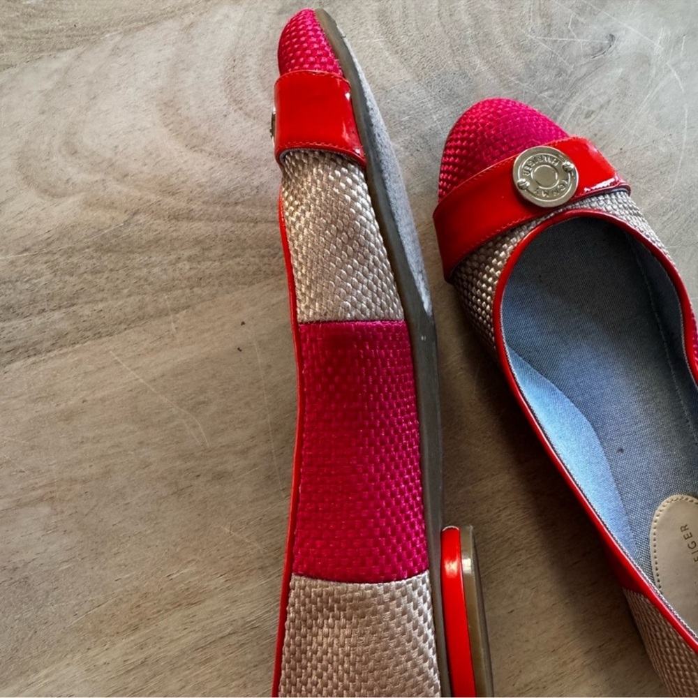 Tommy Hilfiger Pink and Orange Ballet Flats - Picture 3 of 7
